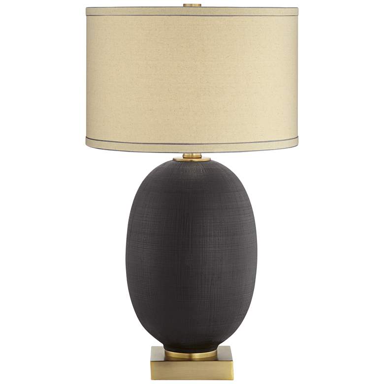 Image 5 Pacific Coast Lighting Hilo Gold and Black Modern Oval Table Lamp more views