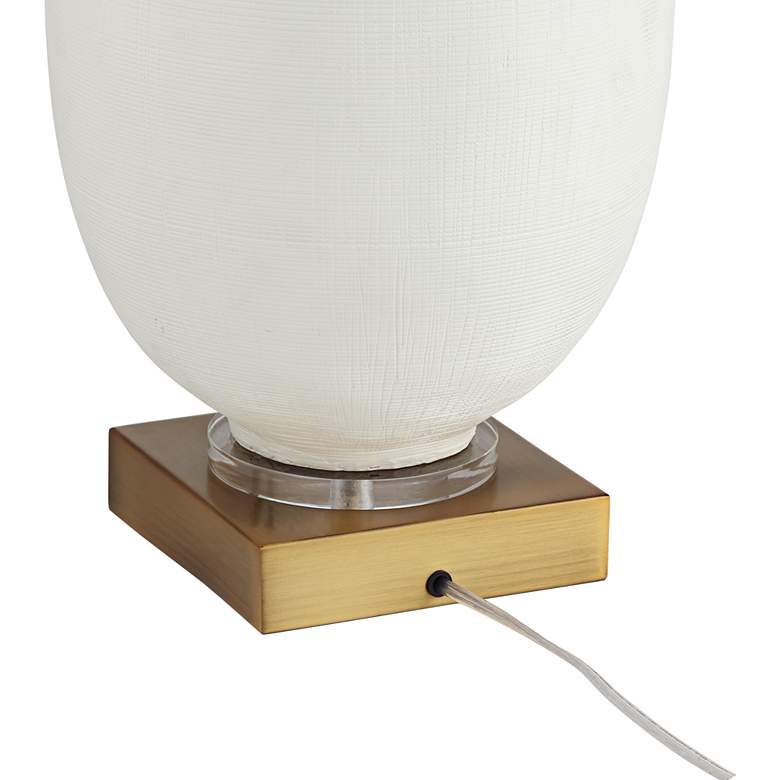 Image 4 Pacific Coast Lighting Hilo White and Warm Gold Oval Table Lamp more views