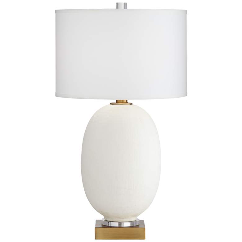 Image 5 Pacific Coast Lighting Hilo White and Warm Gold Oval Table Lamp more views