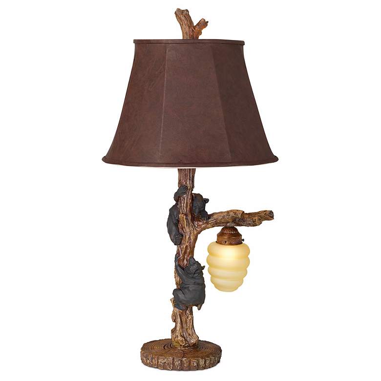 Image 2 Pacific Coast Lighting Honey Bear Rustic Night Light Table Lamp