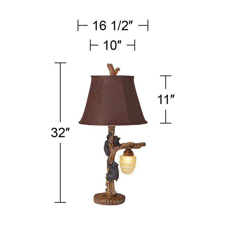 Image 5 Pacific Coast Lighting Honey Bear Rustic Night Light Table Lamp more views