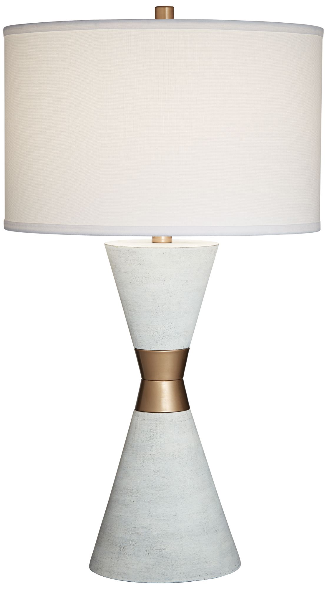 Pacific Coast Lighting Hourglass 29 1/2" High White Modern Table Lamp