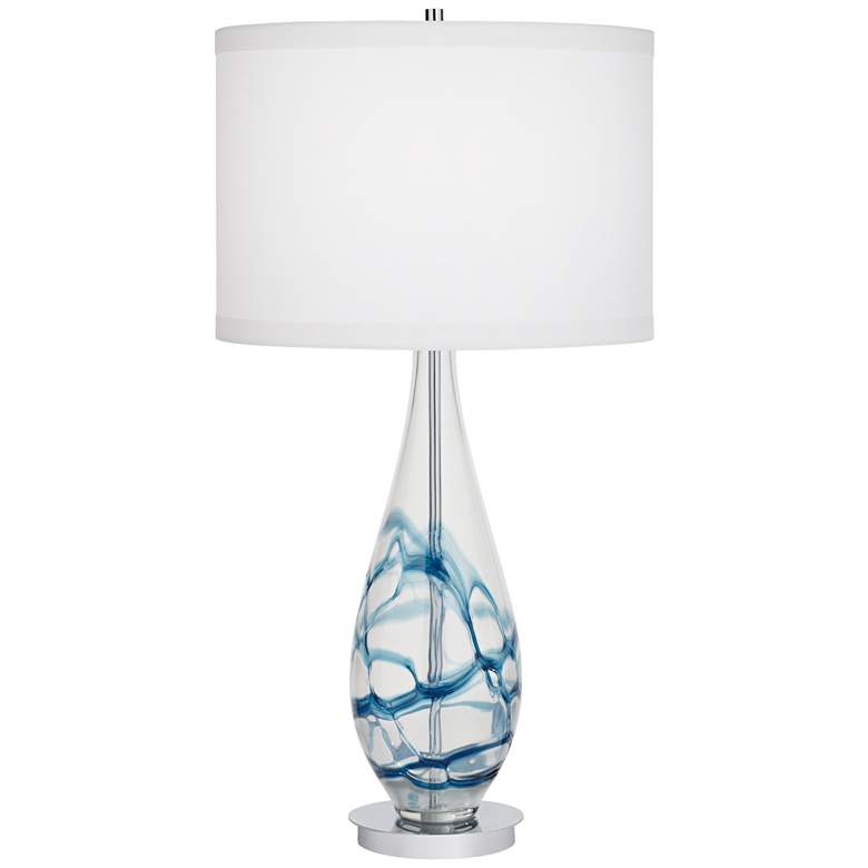 Image 2 Pacific Coast Lighting Indigo Swirl 33 1/2" Blue Art Glass Table Lamp