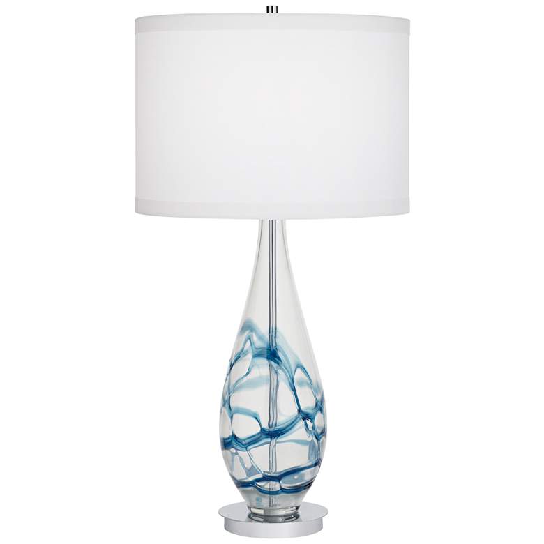 Image 2 Pacific Coast Lighting Indigo Swirl 33 1/2 inch Blue Art Glass Table Lamp