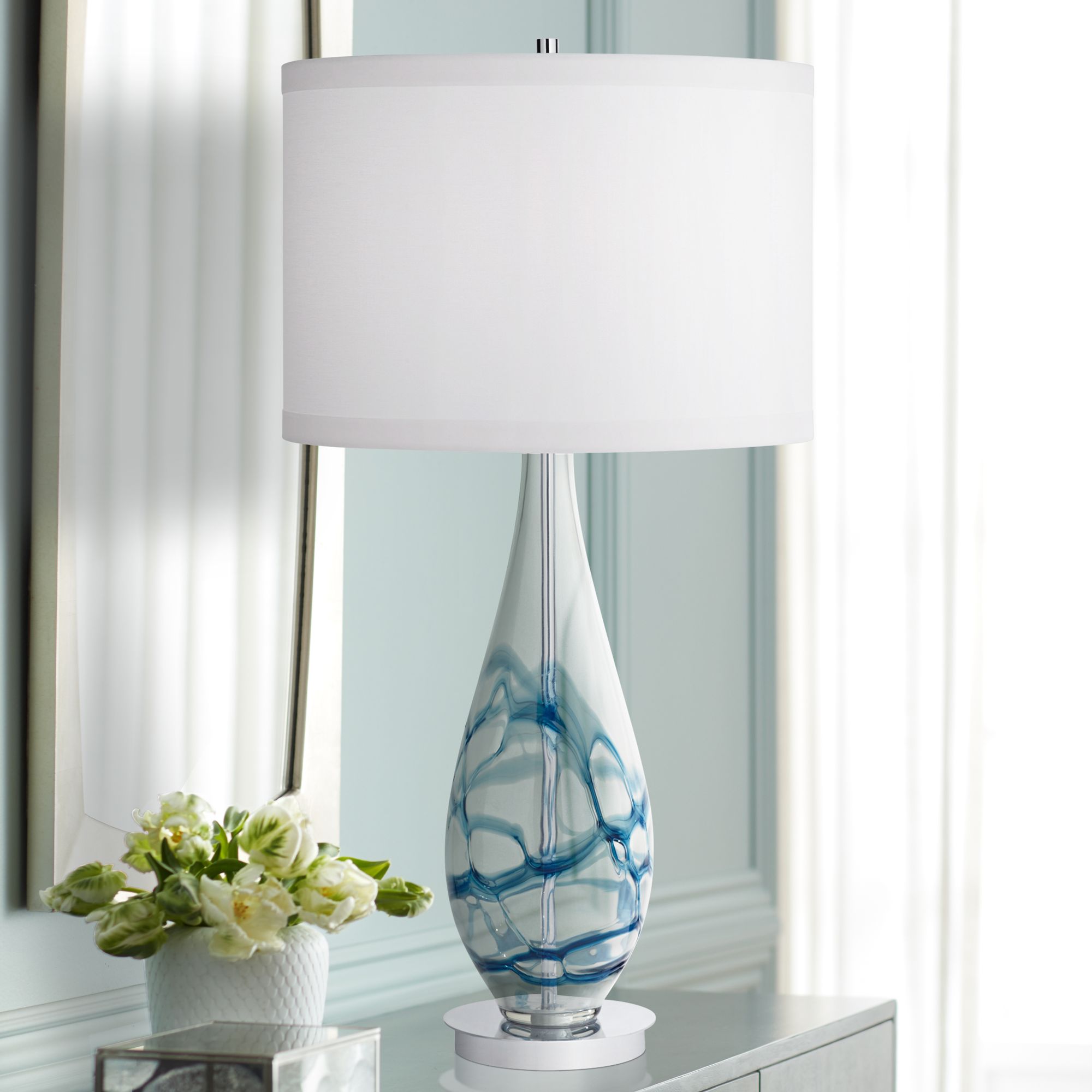 Art glass hot sale table lamp