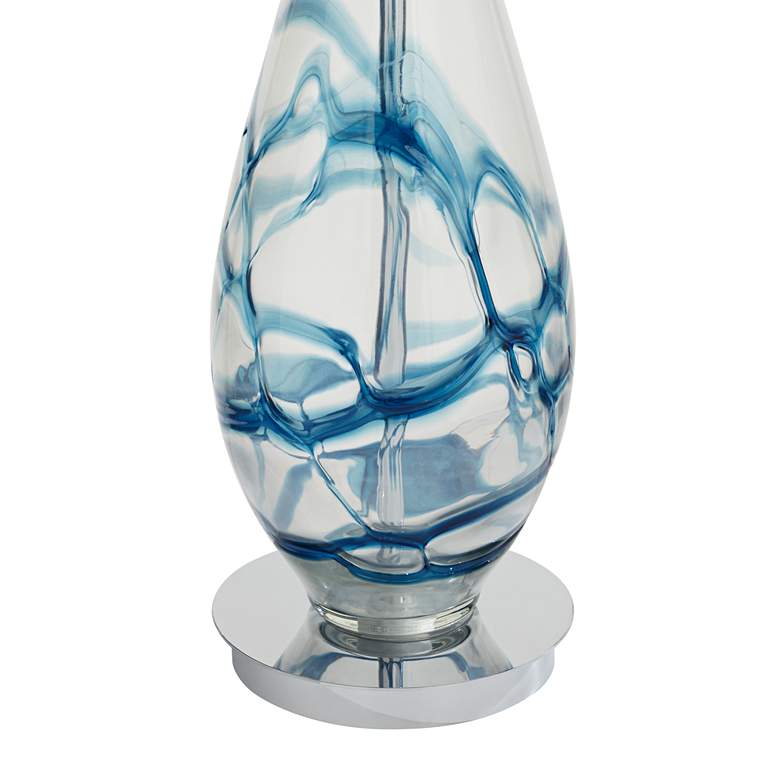 Image 6 Pacific Coast Lighting Indigo Swirl 33 1/2" Blue Art Glass Table Lamp more views