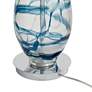 7_Pacific Coast Lighting Indigo Swirl 33 1/2" Blue Art Glass Table Lamp more views
