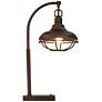 Pacific Coast Lighting Industrial Metal Basket USB Accent Table Lamp