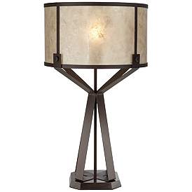 Image2 of Pacific Coast Lighting Industrial Rust Metal with Mica Shade Table Lamp