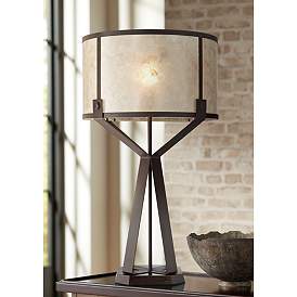Image1 of Pacific Coast Lighting Industrial Rust Metal with Mica Shade Table Lamp