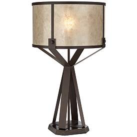 Image5 of Pacific Coast Lighting Industrial Rust Metal with Mica Shade Table Lamp more views