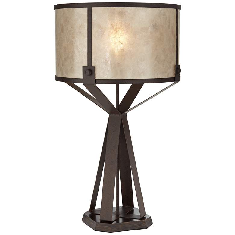 Image 5 Pacific Coast Lighting Industrial Rust Metal with Mica Shade Table Lamp more views