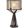 Pacific Coast Lighting Industrial Rust Metal with Mica Shade Table Lamp