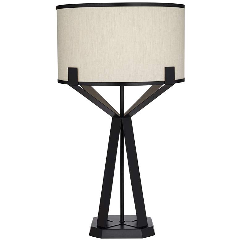 Image 2 Pacific Coast Lighting Jasper 30 inch High Modern Black Metal Table Lamp