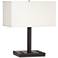 Pacific Coast Lighting Jensen 20" Bronze USB and Outlet Table Lamp