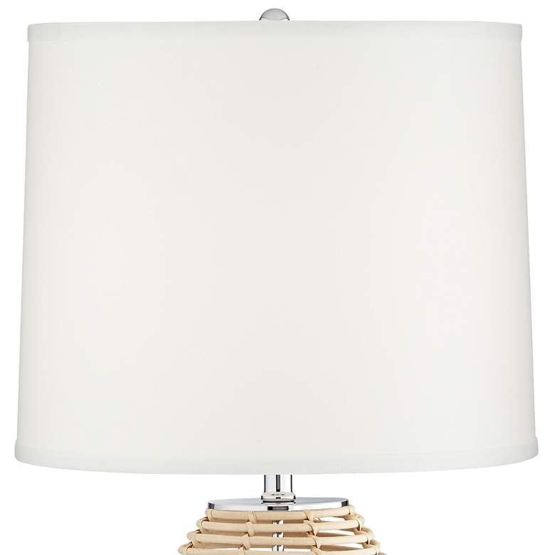 Image 3 Pacific Coast Lighting Knoll 33" Natural Rattan Basket Table Lamp more views