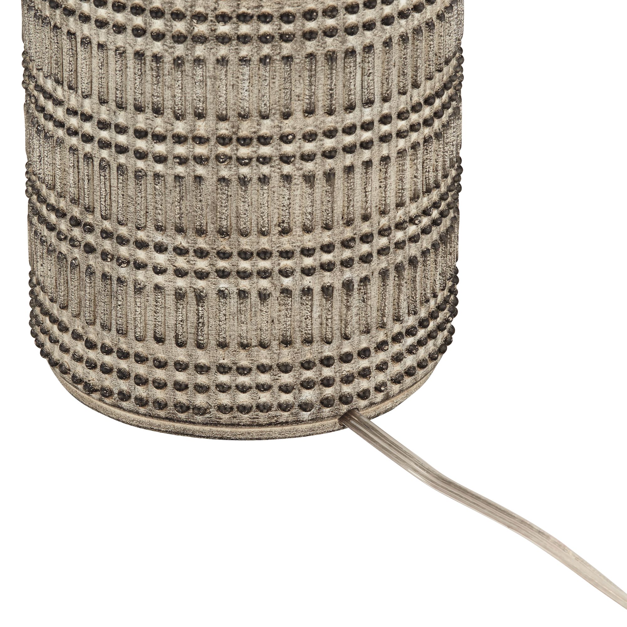 Pacific Coast Lighting Leona Textured Grid Rustic Modern Table Lamp