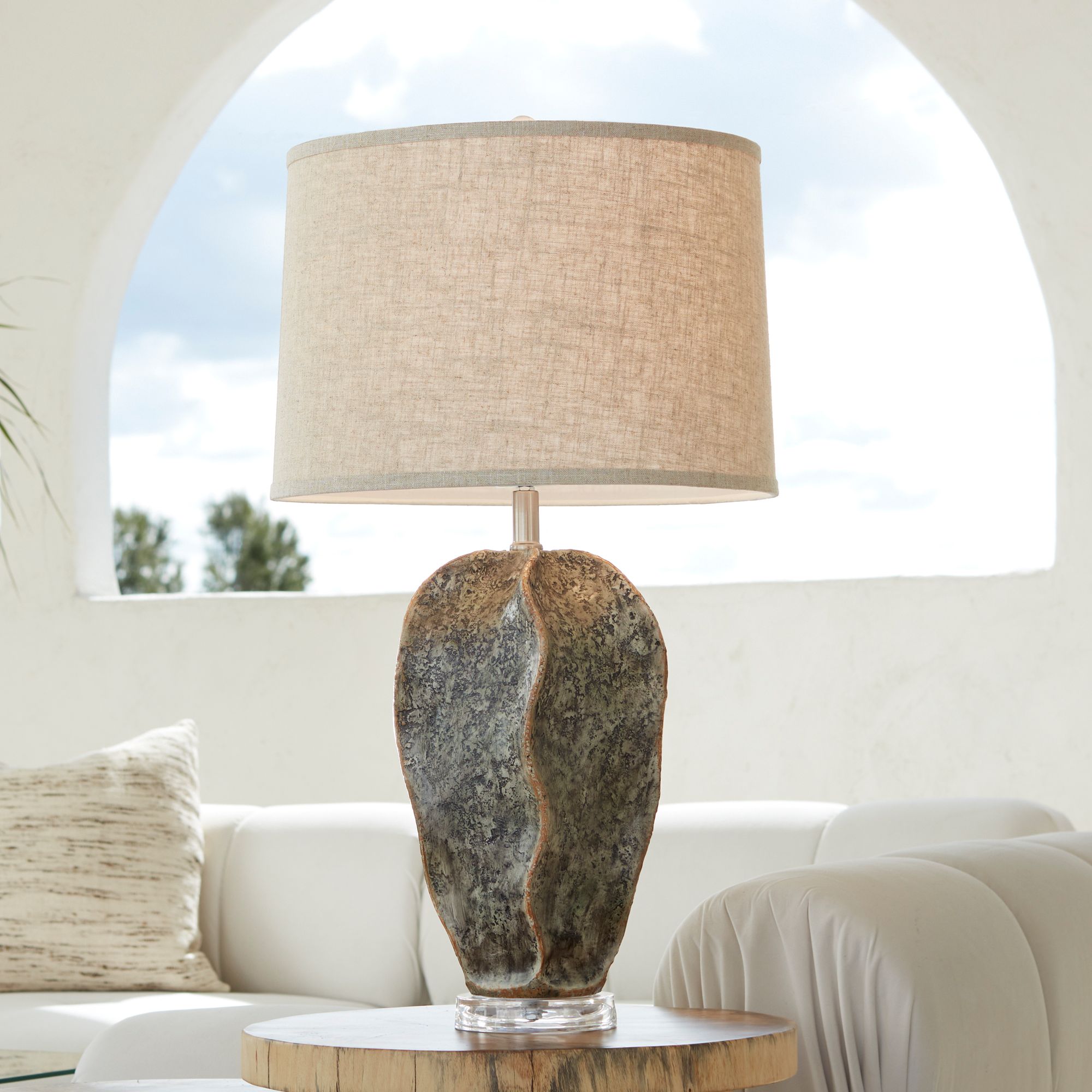 Natural stone hot sale table lamps