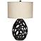 Pacific Coast Lighting Luna 30" Matte Black Openwork Modern Table Lamp