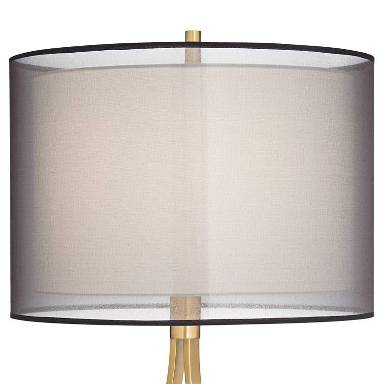 Image 6 Pacific Coast Lighting Lydia Warm Gold USB Table Lamp with Orb Night Light more views