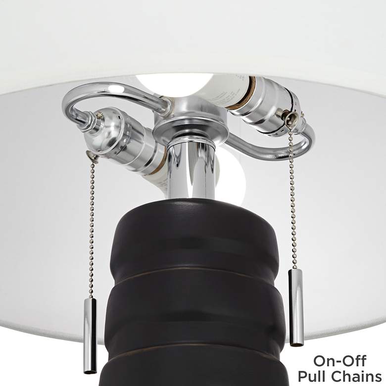 Image 5 Pacific Coast Lighting Matinee 31" Modern Black Column Table Lamp more views