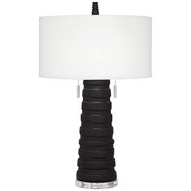 Image2 of Pacific Coast Lighting Matinee Black Column Table Lamp