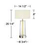 Pacific Coast Lighting Melina Clear Glass USB Ports and Outlet Table Lamp