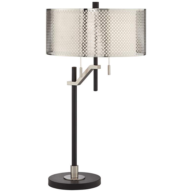 Image 2 Pacific Coast Lighting Metra 30 inch Offset Arm Modern Table Lamp