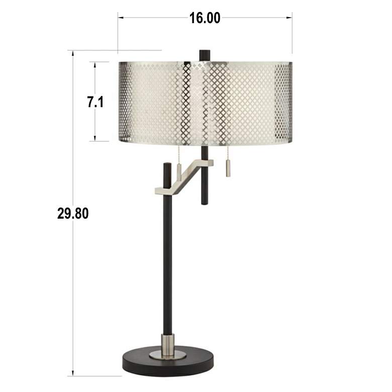 Image 6 Pacific Coast Lighting Metra 30 inch Offset Arm Modern Table Lamp more views