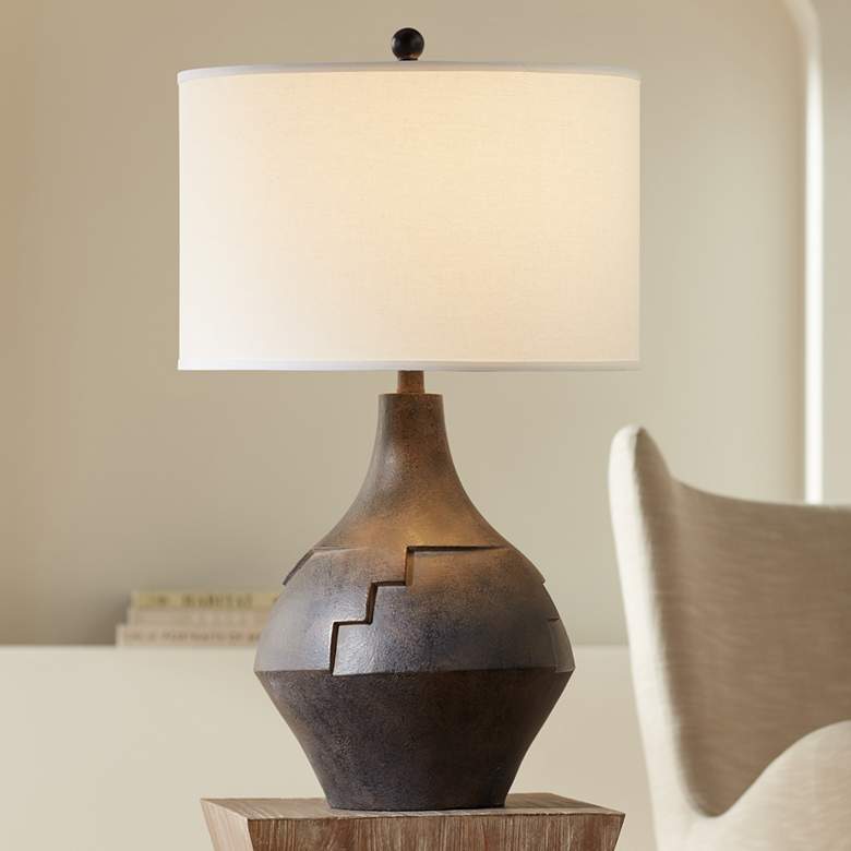 Image 1 Pacific Coast Lighting Mila 28 inch Rustic Modern Table Lamp