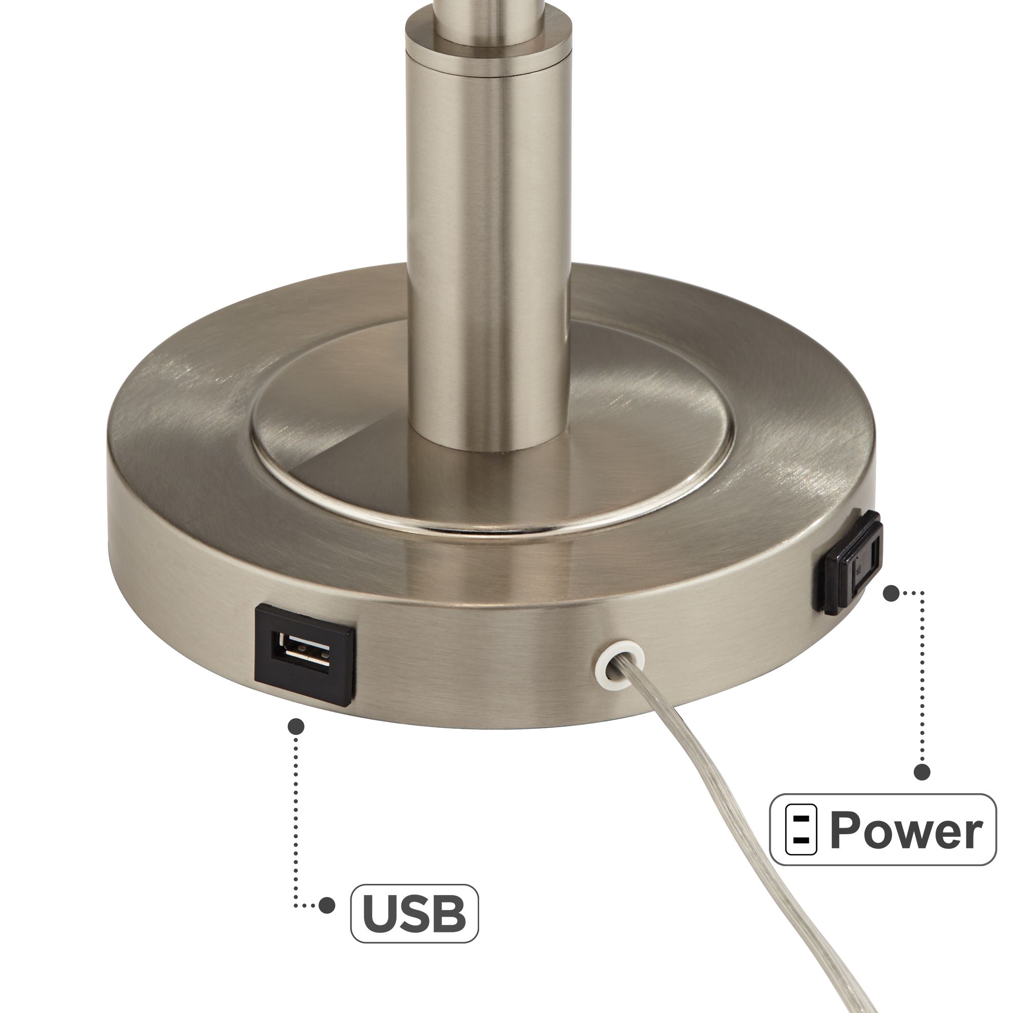 Pacific Coast Lighting Modern 32" Table Lamp with Side Reading Light