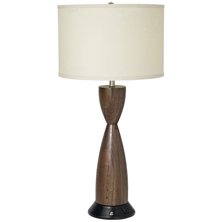 Image 1 Pacific Coast Lighting Modern Hourglass Lamp with Charging Outlet