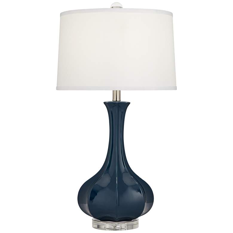 Image 2 Pacific Coast Lighting Modern Vase Regatta Blue Ceramic Table Lamp