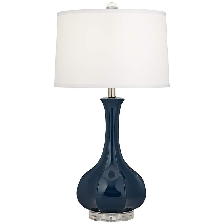 Image 7 Pacific Coast Lighting Modern Vase Regatta Blue Ceramic Table Lamp more views