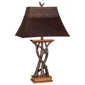 Image2 of Pacific Coast Lighting Montana Reflections Rustic Tree Branch Table Lamp
