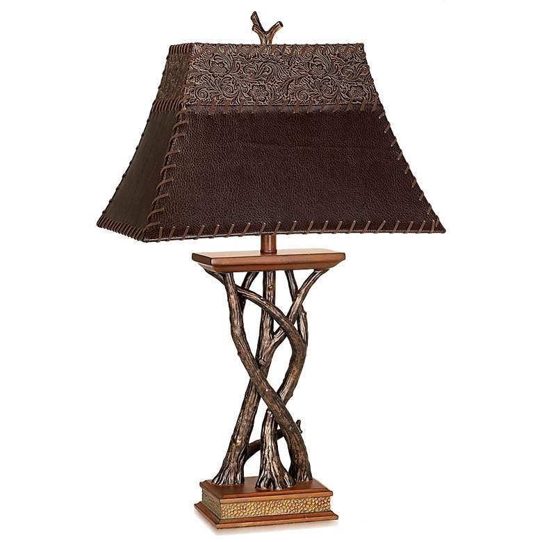 Image 2 Pacific Coast Lighting Montana Reflections Rustic Tree Branch Table Lamp