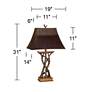 Pacific Coast Lighting Montana Reflections Rustic Tree Branch Table Lamp