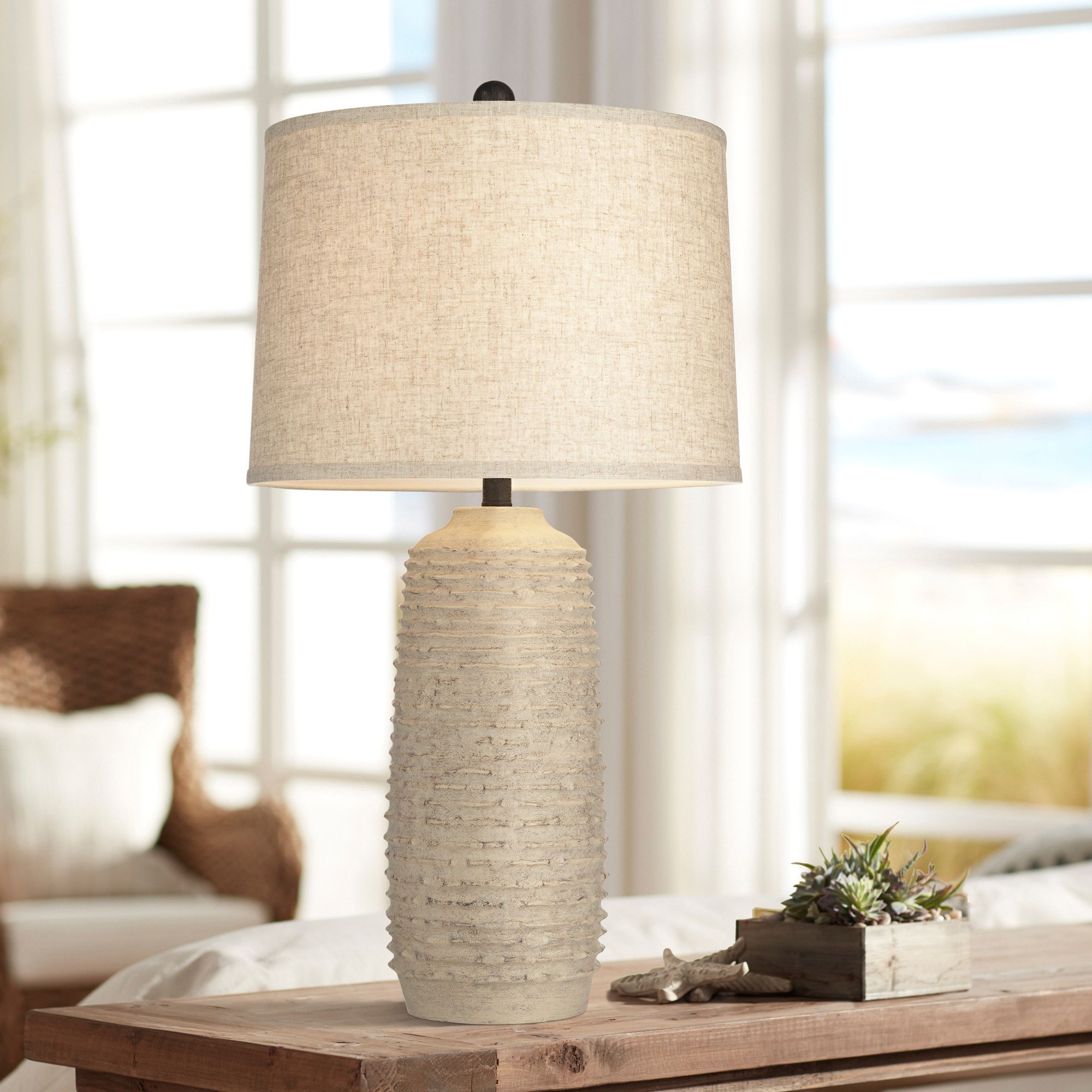 Pacific Coast Lighting Mora Rustic Coastal Tall Jar Table Lamp