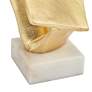 Pacific Coast Lighting Nelya Modern Abstract Gold Leaf Table Lamp