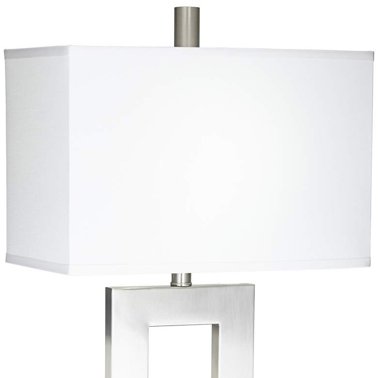Image 2 Pacific Coast Lighting Nickel One-Light Workstation Outlets and USB Lamp more views