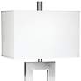 Pacific Coast Lighting Nickel Workstation 2-Light USB and Outlets Lamp