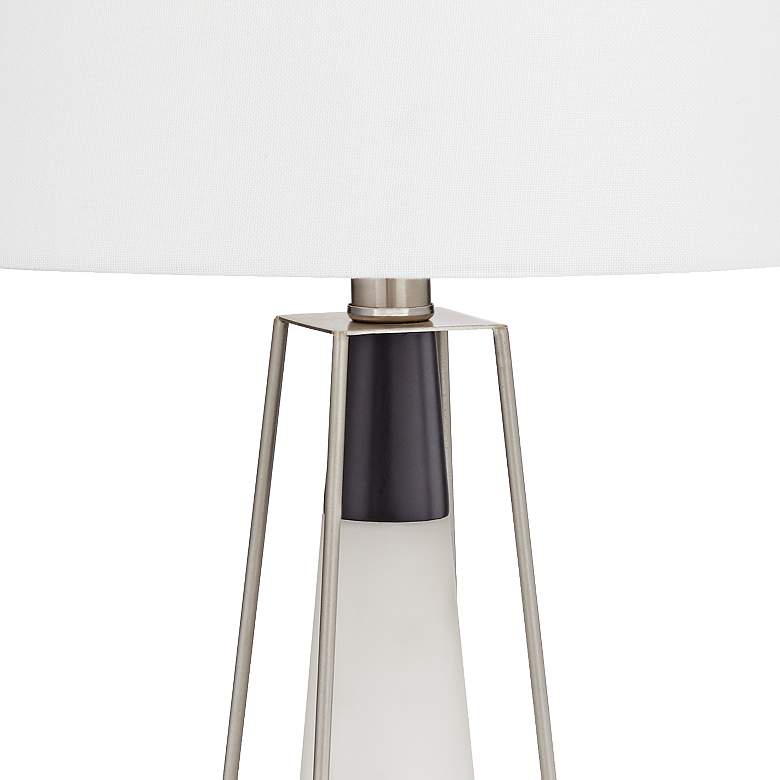 Image 4 Pacific Coast Lighting Nina White Glass Table Lamp with LED Nightlight more views