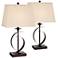 Pacific Coast Lighting Nokko Open Base Scroll Metal Table Lamps Set of 2