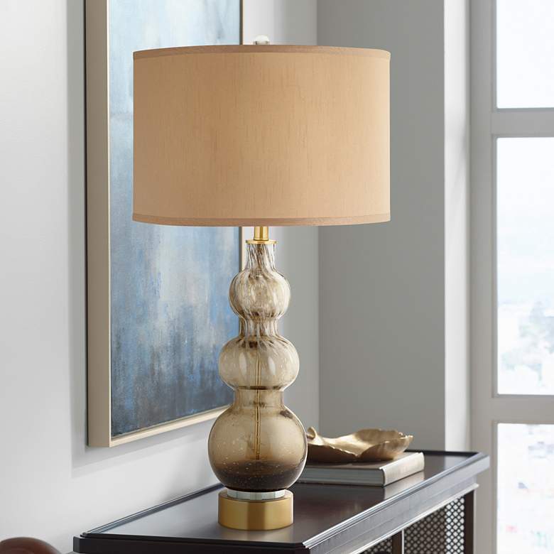 Image 1 Pacific Coast Lighting Noor Mid-Century Modern Luxe Glass Table Lamp
