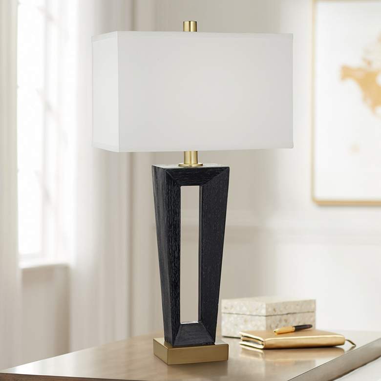 Image 1 Pacific Coast Lighting Norah Tapered Rectangle Modern Lux Table Lamp