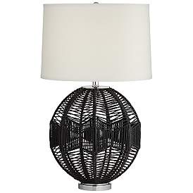Image2 of Pacific Coast Lighting North Shore Black String Basket Table Lamp
