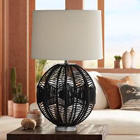 Image1 of Pacific Coast Lighting North Shore Black String Basket Table Lamp