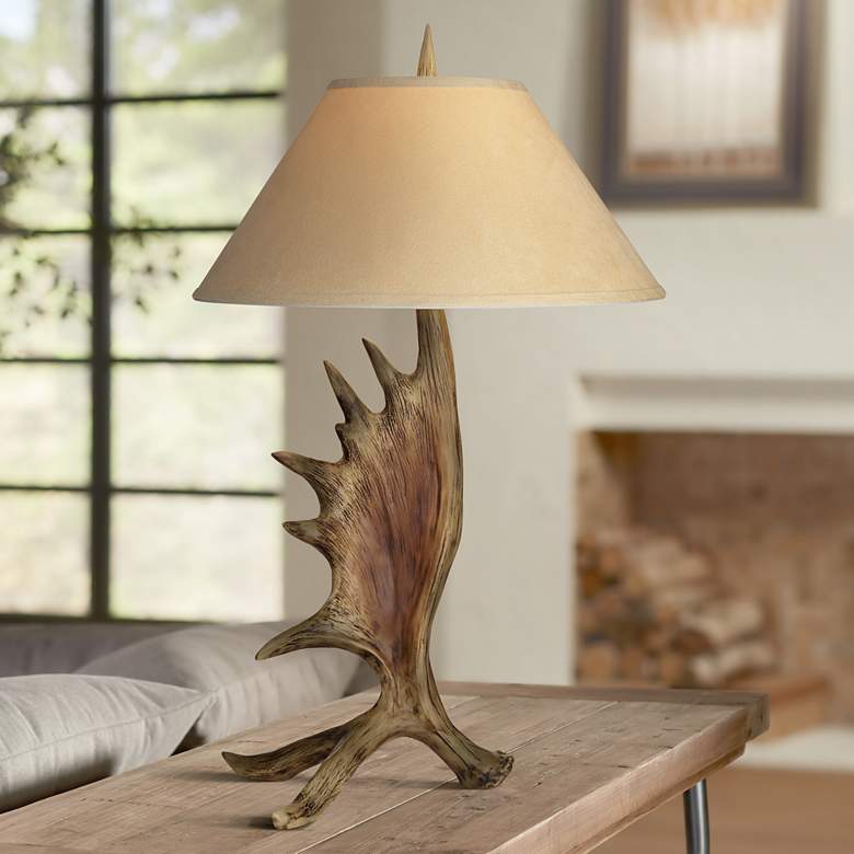 Image 1 Pacific Coast Lighting North Woods Faux Antler Western Rustic Table Lamp