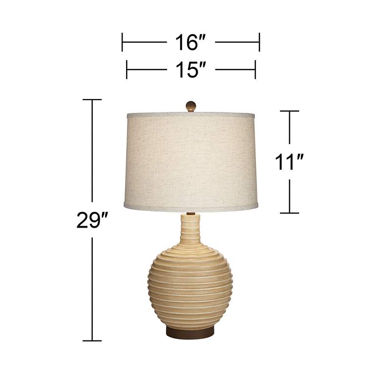 Image 7 Pacific Coast Lighting Nove Grooved Lines Modern Table Lamp more views