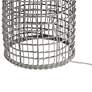 5_Pacific Coast Lighting Oahu 28 1/4" Cool Gray Rattan Basket Table Lamp more views